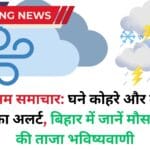 बिहार मौसम समाचार: घने कोहरे और तापमान में गिरावट का अलर्ट, बिहार में जानें मौसम विभाग की ताजा भविष्यवाणी