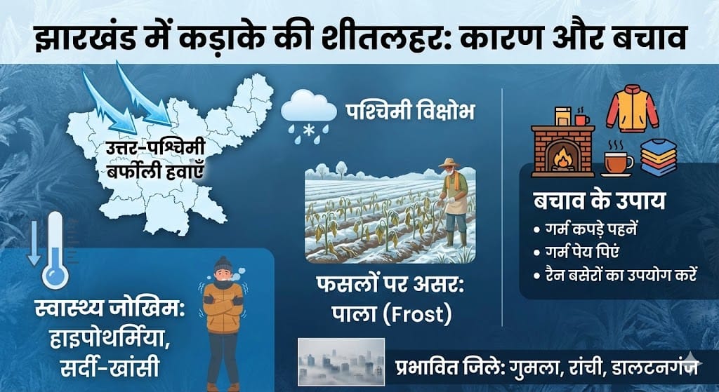 झारखंड में कड़ाके की शीतलहर: क्यों जम रहे हैं लोग, जानें तापमान से लेकर बचाव तक की पूरी जानकारी!