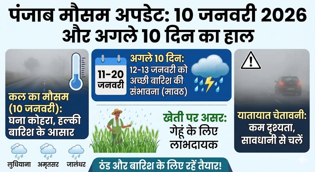 पंजाब मौसम 10 जनवरी 2026