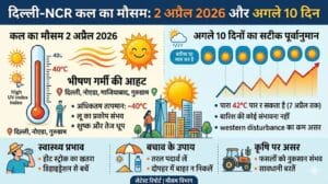 कल का मौसम 2 अप्रैल 2026 उड़ा देगा होश: दिल्ली-NCR में गर्मी का 'रेड अलर्ट', घर से निकलने से पहले ये रिपोर्ट जरूर पढ़ें!