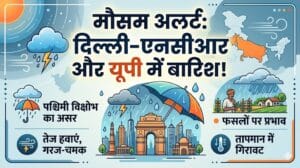 दिल्ली-एनसीआर में बारिश का अलर्ट: यूपी और हरियाणा में भी बदलेगा मौसम, IMD ने जारी की चेतावनी