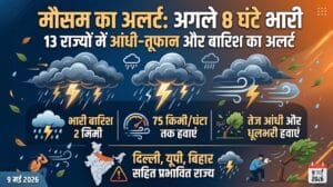 Weather Update Today: 13 राज्यों में आंधी-तूफान और भारी बारिश का Alert, जानें अपने शहर का हाल