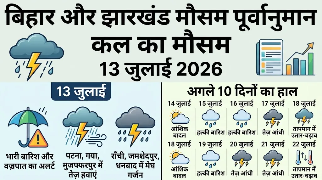 सावधान: बिहार-झारखंड में अगले 24 घंटे बेहद भारी, मौसम विभाग ने जारी किया सबसे बड़ा अलर्ट