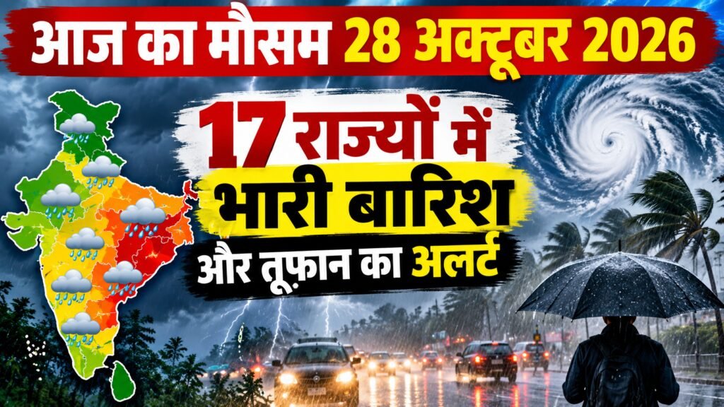 आज का मौसम 28 अक्टूबर 2026